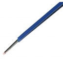 Jednožilový neohebný kabel 0,2mm^2, modrý, KABLO KLADNO, k. p.: 1,05Kč/m