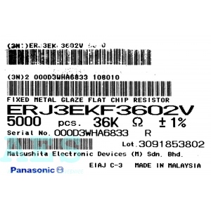 Kotouč 36k/0603/1%- ERJ3E Panasonic: 58,0000Kč/ks